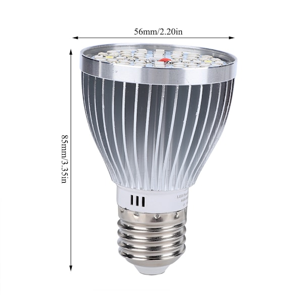 60W Full Spectrum Växtlampa 60LED för Hydroponisk Odling 85-265V