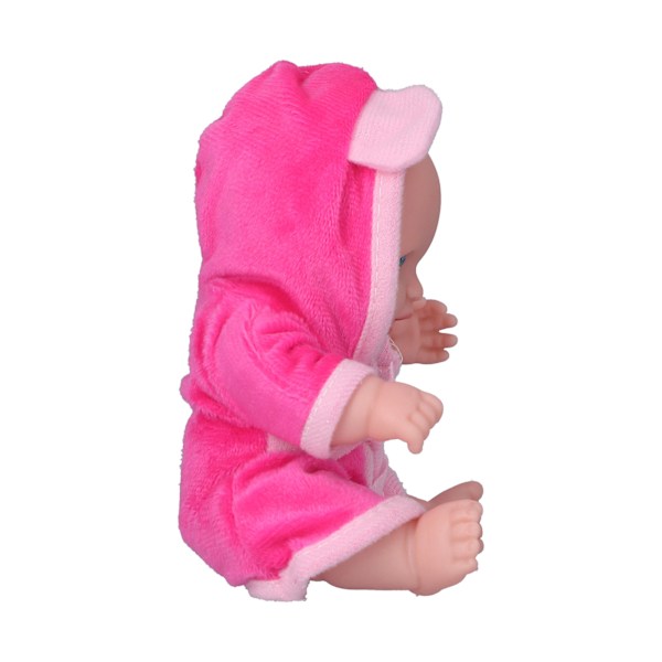 Nyfödd Reborn Babydocka 8 tum Realistisk Mjuk Kropp Simulering med Ros Röd Klänning, Mysig och Realistisk för Rollspel och Presentgivning