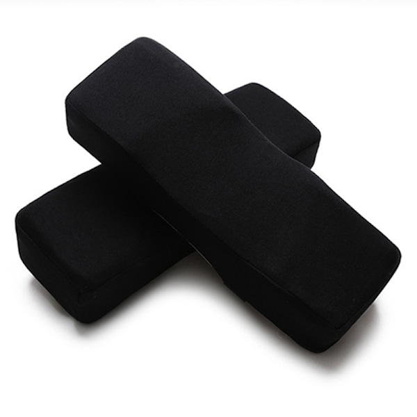 Ergonomiska Armstödsdynor för Spelstolar, Svart Flanell, Böjd Design, 6cm Fram, 3cm Bak, Armbågsstöd för Datorrullstol