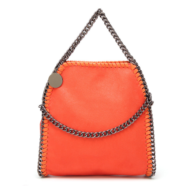 Crossbody-väskor för kvinnor Mode Axelväska Kedjeväskor Mode Portable Chain Woven Handbags Orange