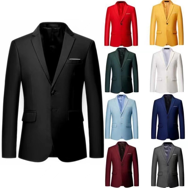 Herrar Slim Fit Klassisk Blazer One Grain Casual Sportjacka Lätt och Bekväm Business Daily Herrblazer WINERED 6XL