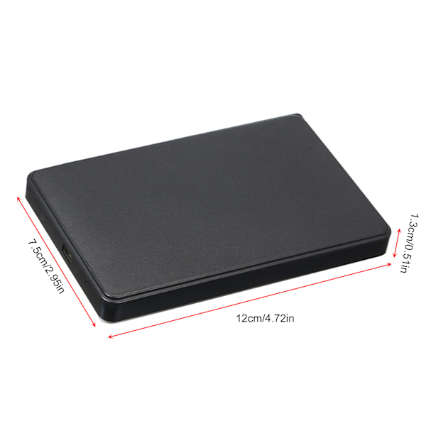 Portabel 750GB USB3.0 & USB3.1 Hög Hastighet Mobil Hårddisk, Stor Kapacitet Stötsäker Extern Hårddisk, Plug and Play, Svart