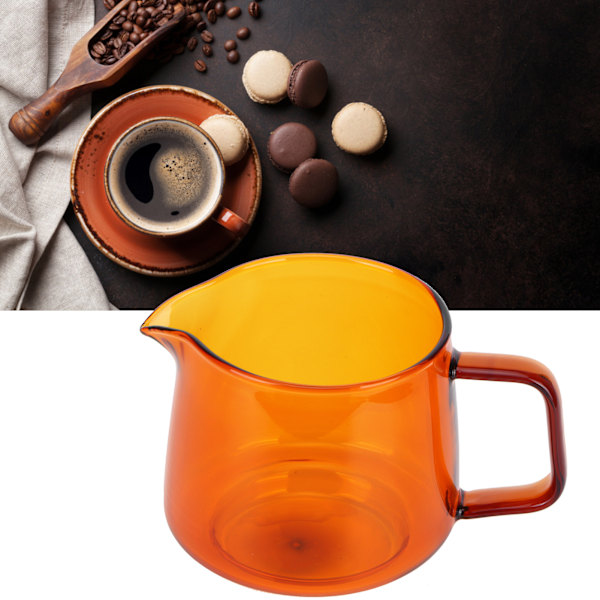 Amber Borosilikatglaskopp 550ml, Delningskopp för Kaffe, Te, Vatten, Hushållsartiklar