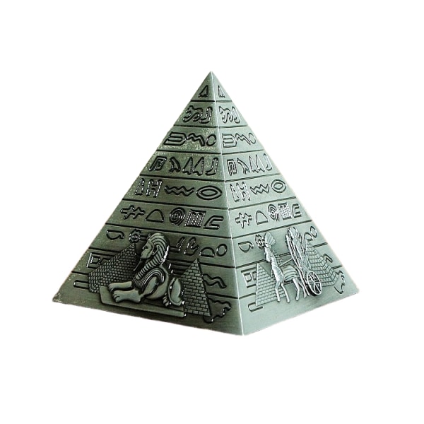 Egypten Metal Pyramid Miracle Plating Resor Souvenir Sparburk Pyramid Model copper 10x10cm