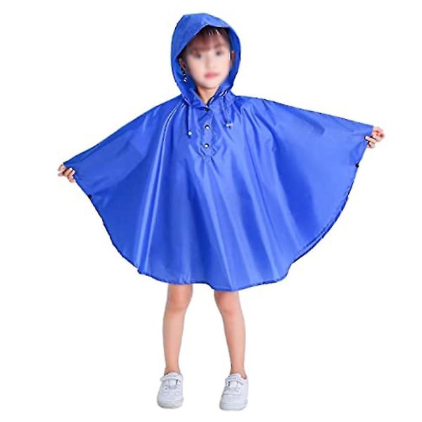 Rain Poncho Huvjacka för barn Regnjacka Sapphire Blue L