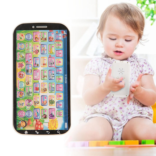 Barnvänlig mobiltelefon leksak för småbarn, smarttelefon inlärningsspel, söt barnleksak pedagogisk rolig telefon för småttingar