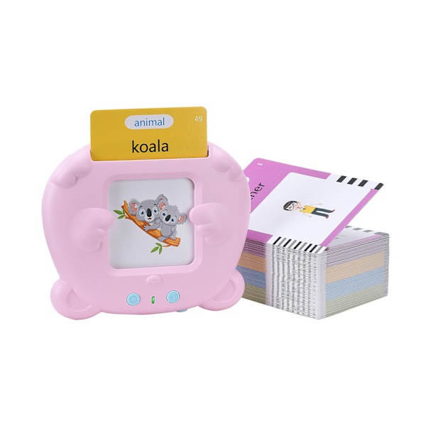 Tidig Utbildning Baby Lärande Läsningsmaskin Smart Kortläsare med 224 Engelska Innehåll, Interaktiv Rosa Lärande Verktyg för Barns Utveckling