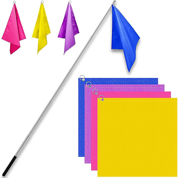 Hästträningflagga 4 stycken Hästträningsutrustning Hästnylonflagga Utan flaggstång Zhexin Green