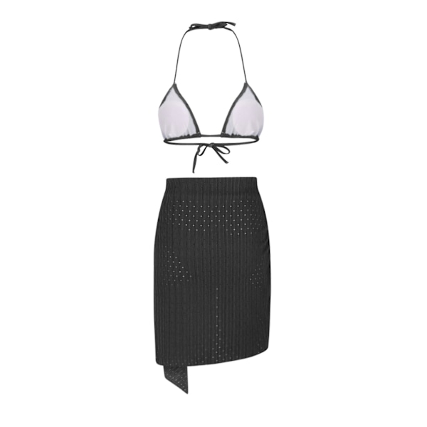 Damernas Baddräkter Kvinnor Sexig Bikini Split Bikini Trestegs Baddräkt Split Baddräkt Set Badkläder Kvinnor M