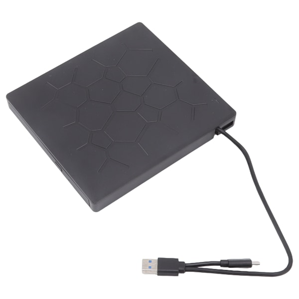Ultratunn 6-i-1 Extern DVD-enhet USB3.0 Typ C för Laptop Dator, CD DVD-brännare, Kompatibel med Windows Mac Linux
