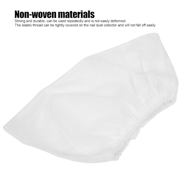 Nageldammsamlarpåse 10-pack 3-fläktars nageldammsugare Manikyrverktyg Tillbehörssats för effektiv nagelkonststädning