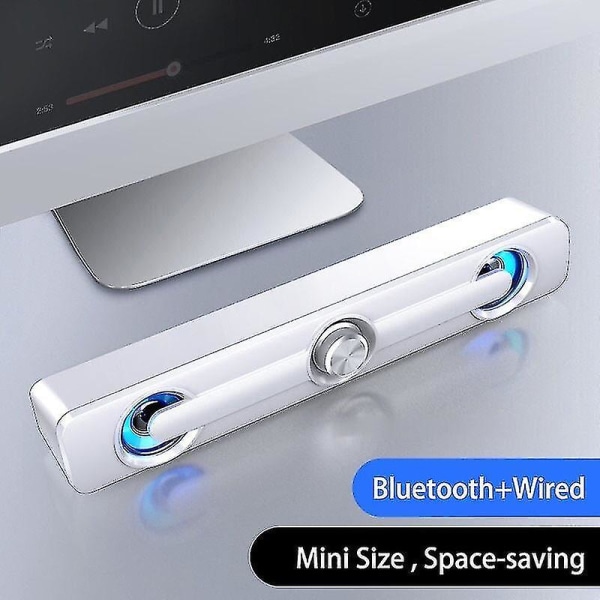 Led Bluetooth Högtalare Sonido Bar För Tv Parlante Dator Högtalare Soundbar Sound Box Ho White