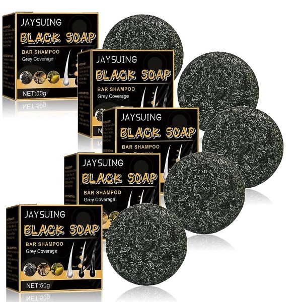 Jaysuing Black Soap compatible Hair, Black Soap Bar, Gray Coverage Bar ...
