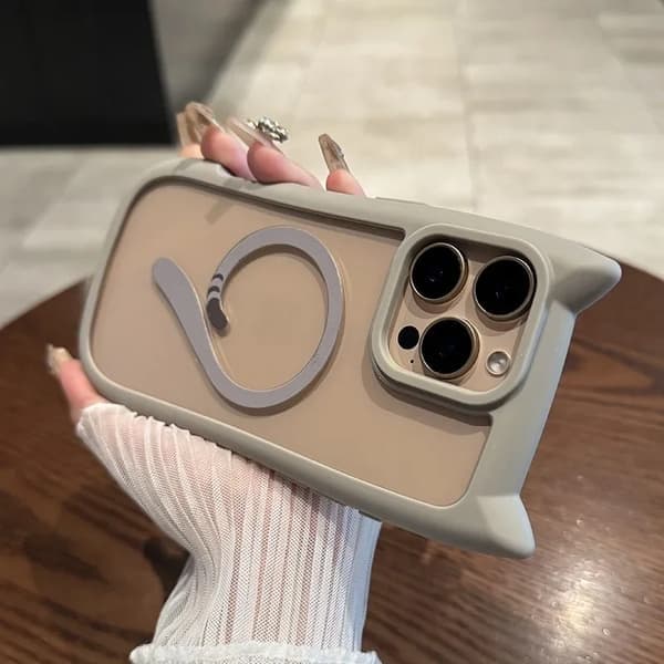 Gjennomsiktig telefondeksel til iPhone 11, MagSafe-kompatibel, støtsikker, PC, grå Gray For iphone 11