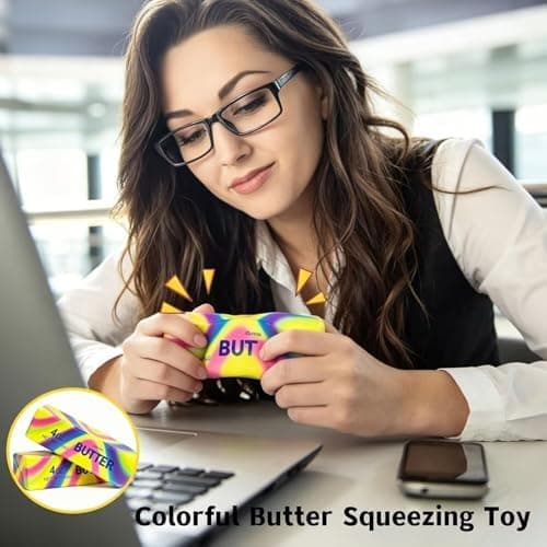 Ost Squishy Legetøj, Langsomt-stigende Ost Squishy Klemmeblok, Stressbolde til Voksne, Stress- og Angstdæmpende Fidget Gave, Stressaflastningssæt til Colorful