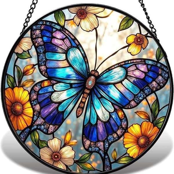 Glasmosaik solfanger til vinduet - Mønster 23 20x20cm Pattern 23 20x20cm