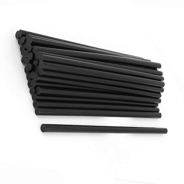 35 st 7 mm diameter 190 mm längd svarta smältlimstift av plast