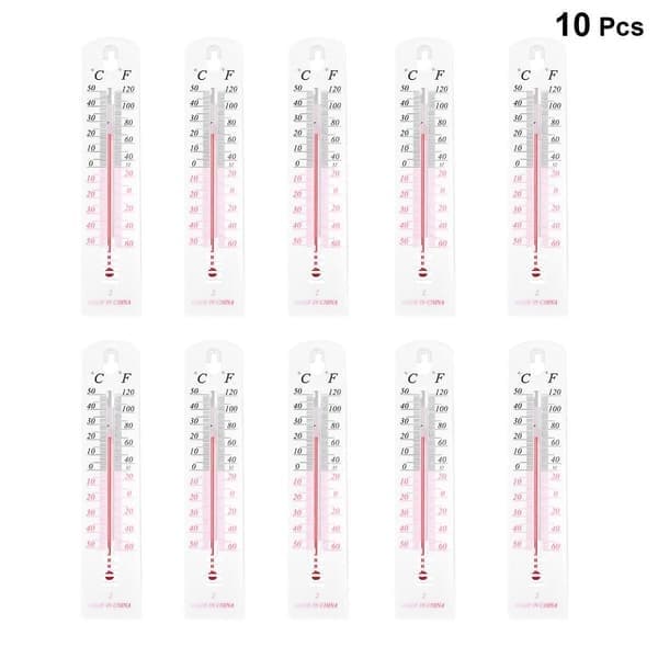 10-pack inomhustermometer med noggrann Celsius- och Fahrenheit-display