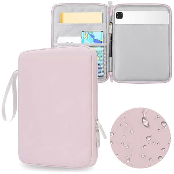 Taske, etui, beskyttende sleeve til tablets op til 10,9 tommer, pink