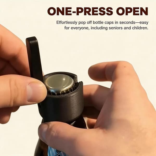 Sprett korken: 330ML flaskeåpner, morsom ølkaptein, bærbar push-down-åpner, enhånds ølåpner, 330ml 330ml