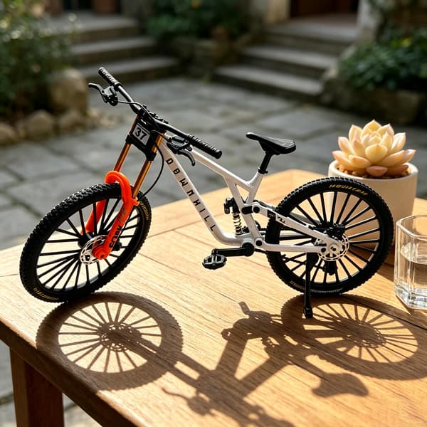 Finger Mountain MTB Cykelmodel til voksne 1:8 skala, hvid White