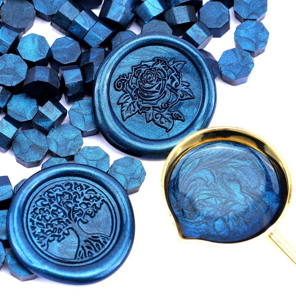 200 st Aurora Marinblå Vaxpärlor, Vaxpärlor för Sigillstämpel 200PCS Navy Blue