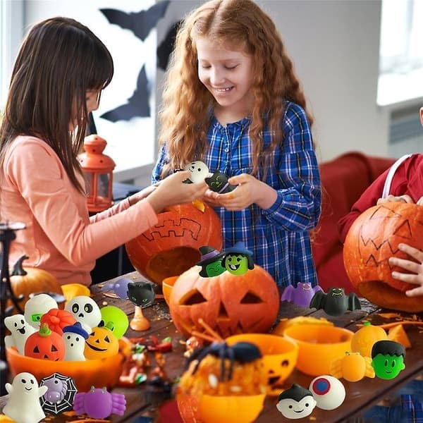 24 st Halloween Mochi Squishy Blind Box Stressavlastande Överraskningsleksaker Barnpresenter