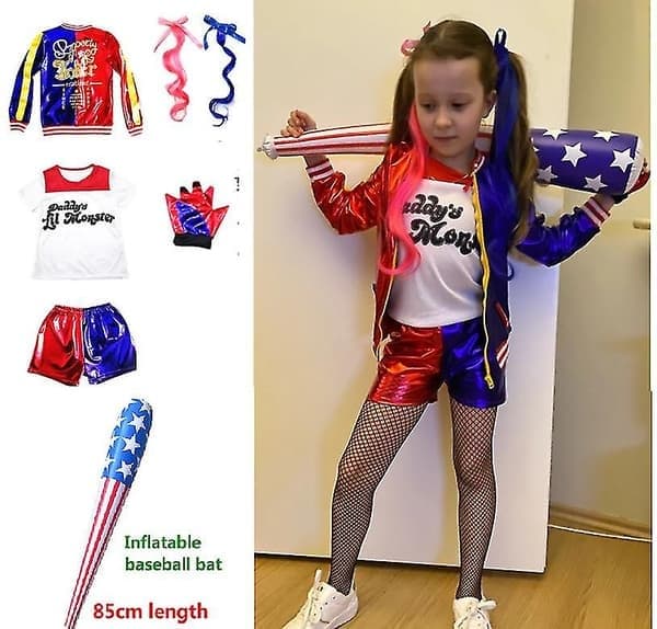 Harley Quinn Cosplaydräkter för barn Monsterjacka Y M
