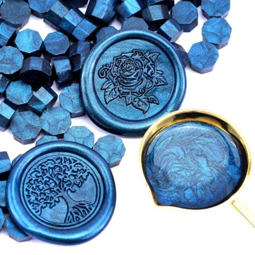 200 stk. Aurora Marineblå Lakseglperler, Lakperler til Seglstempel 200PCS Navy Blue