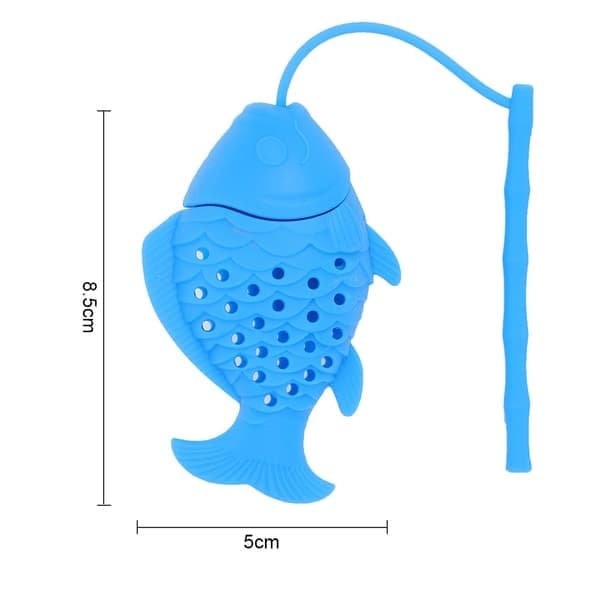 Søt silikon te-infuser, matkvalitet, fiskeformet design, morsom te-sil