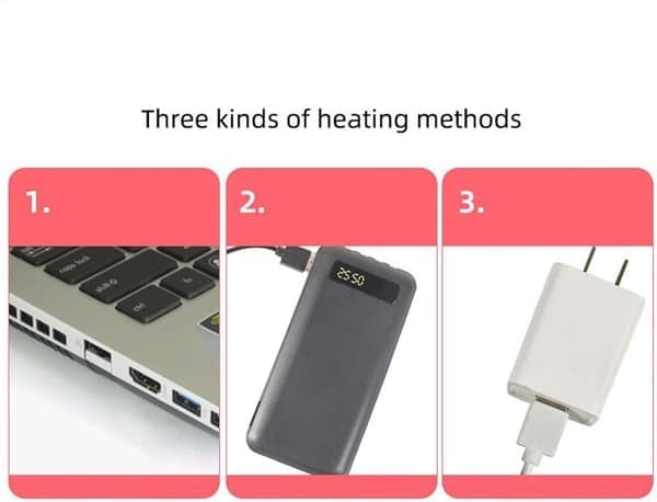 Niveau 3 USB-opvarmede handsker til koldt vejr med justerbar varme, grå grey