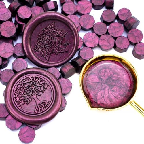 100 st Aurora flytande violetta vaxpärlor, vaxpärlor för sigillstämplar 100PCS Liquid Violet