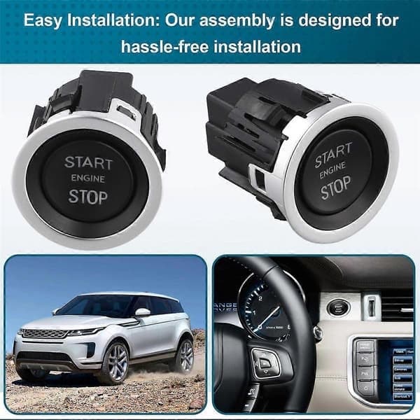 Bilmotor Start Stopp Tenningslås Trykknapp LR070381 for Land Evoque 2019-2024