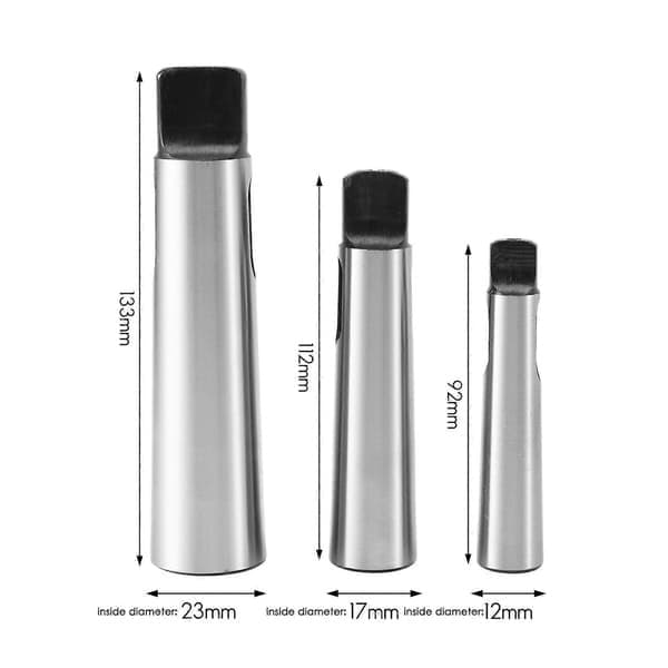 3 stk. Morsekonusadapter MT1 til MT2 til MT3 til MT4 Reduserende borechuckhylse for boring M