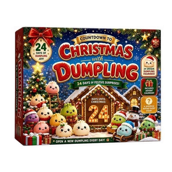 2026 Squishies Leksak Julkalender 24 Dagars Nedräkningskalender med Överraskningar Dumpling Squishies Leksaker Julklapp för Barn, A A