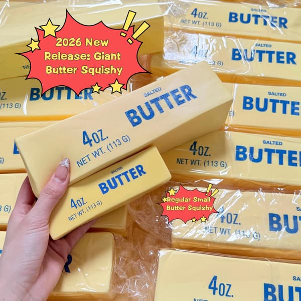 Jättesmör Squishy: 9,5 tum Jumbo Långsamt Resande Fidget 1 × Giant Butter