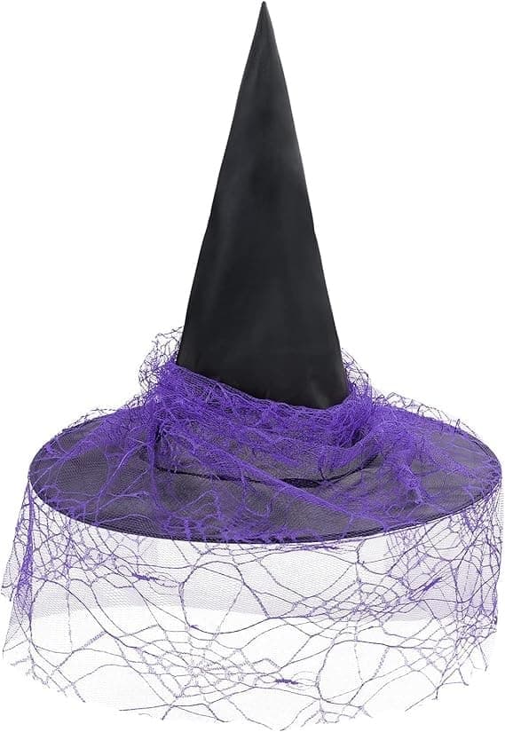 Halloween heksehue til kvinder Spids blonde Halloween kostume tilbehør til fest
