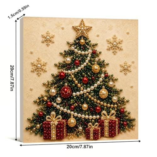 C'eitura Perlemalingssæt Juletræ 7.87 * 7.87in Indrammet DIY Kunst Gift Tree