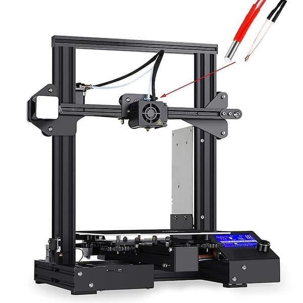 24V 40W patronvarmer termistor NTC 100K 3950 ledning 1M til Ender 3 Pro 3D-printertilbehør