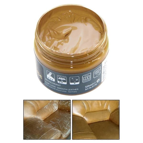 Læderfarvebalsam, Læderfarverestaurator, Læderreparationsfjerner til ridser, Læderrestaurator til sofaer, Originalt læder Original Leather