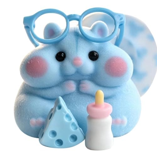Håndlaget Taba Squishy Hamsterleke, Søt Squishy Stressavlastende Fidgetleke | SØT KLEM Myk Giftfri Silikon Ost Smør Dumpling Squishy Blue
