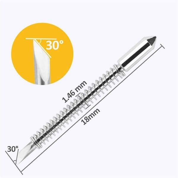 Graphtec CB09 CB09U Silhouette Cameo Holder med 20 stk 60 graders kniver Vinylkutter Plotter Gul