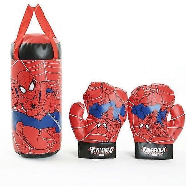 Spider-Man Boksesekk for barn, Boksesekk-leke med boksehansker og justerbart stativ, Bursdagsgave til gutter 4-9 år