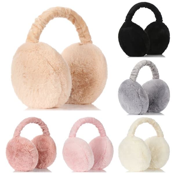 Unisex vinter-ørevarmer i plysj, lys rosa light pink