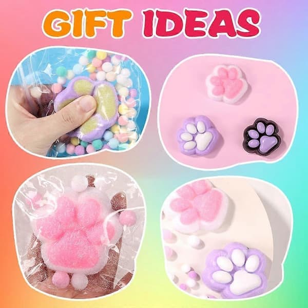 DIY Squishy Kit 18oz AB Flydende Silikone med 6 Genanvendelige Forme Blødt Langsomt Stigende Håndværkssæt til Børn