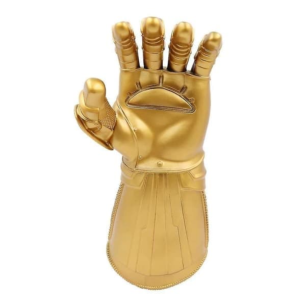 LED-belyst Thanos Infinity Gauntlet för elektronisk hand PVC-handskar med batterier