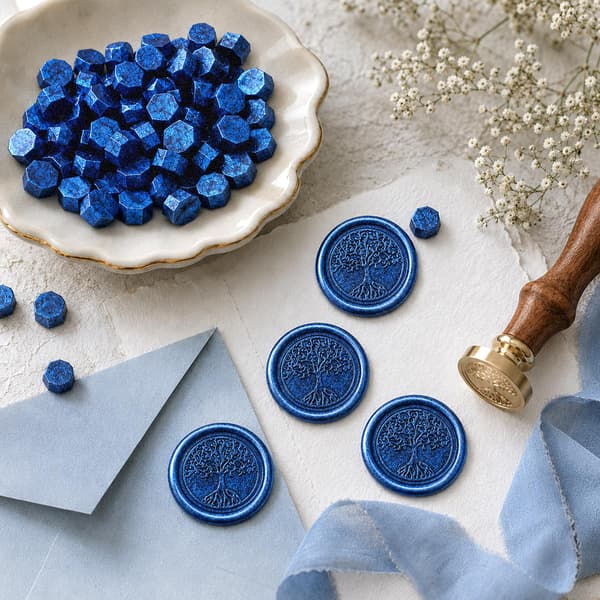 200 st Aurora Marinblå Vaxpärlor, Vaxpärlor för Sigillstämpel 200PCS Navy Blue