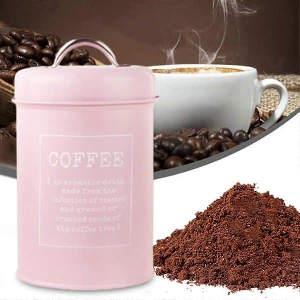 Kaffedåse Slikdåse Chokoladedåse Tørfoder Lufttæt Låg 1,2l Snacks Slikorganisator Køkkenbeholder til Skabshylde, Lyserød Light pink
