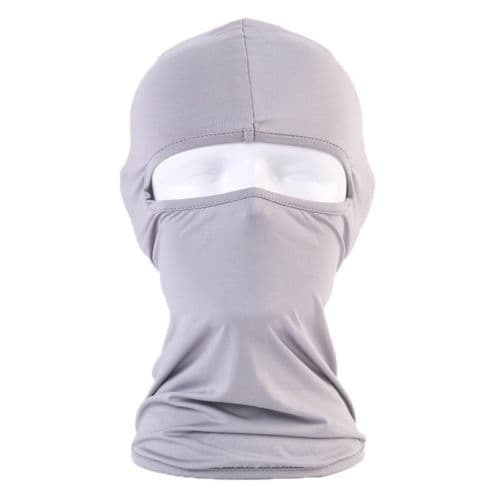 Balaklava, skimaske, hette, hodehette, sykkelmaske solbeskyttelse, Perfet V, lys grå Light Grey