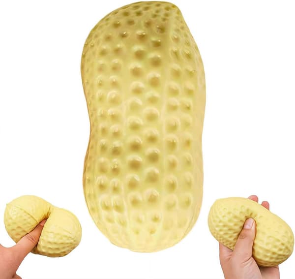 Jordnød Squishy, Zero Bounce Back Sensorisk Klem, Blød Squishy Stresslindring, Formbar Sensorisk Fidget Sød Jordnød Skrivebords Fødselsdagsgave til Voksne C-peanut Squishy